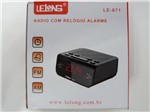Ficha técnica e caractérísticas do produto Rádio Relogio Alarme - Lelong