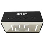 Rádio Relógio com Visor Espelho e Bluetooth Preto Exbom CS-MT6BT