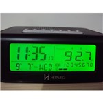 Ficha técnica e caractérísticas do produto Radio Relogio Despertador Digital Am/Fm Lcd com Luz Verde com Calendario e Iluminação Noturna Herweg