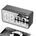 Rádio Relógio Despertador Digital Caixa de Som Bluetooth - Azul