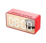 Rádio Relógio Despertador Digital Caixa de Som Bluetooth - Vermelho - Aec