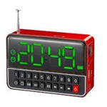 Radio Relogio Despertador Led Caixa de Som com Fm, Mp3, Usb e Sd Digital Recarregavel Portatil Bivol - Gimp