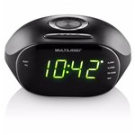 Rádio Relógio Multilaser Digital 5W Led Verde Bivolt Sp202