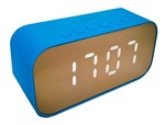Ficha técnica e caractérísticas do produto Radio Relógio Digital Bluetooth Cartão Sd Fm Azul - Dura Well
