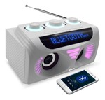 Rádio Relógio Digital Bluetooth Sd Fm Usb Aux 65w Rms Branco - Xtrad