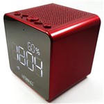 Rádio Relógio Digital Bluetooth Usb / Sd / Fm Vermelho - Lelong