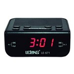 Ficha técnica e caractérísticas do produto Rádio Relógio Digital de Mesa Lelong Le-671 Despertador