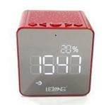 Radio Relogio Le-673 Lelong Vermelho