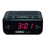 Radio Relogio Le-671 Lelong 2 Faixas Am/fm 3w