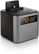 Radio Relógio Philips AJT-3300B FM Bluetooth Bivolt - Prata