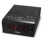Rádio Relógio Quanta QTRAR-4300 AM/FM Bivolt - Preto