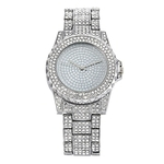 Ficha técnica e caractérísticas do produto Rápido a venda de toda a banda de aço do diamante tudo relógio estrela liga Nova Ladies Watch mulheres assistem