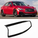 Ficha técnica e caractérísticas do produto Real fibra de carbono pára-choques dianteiro do carro grade contorno moldagem guarnição quadro de corrida grill para infiniti q50 2014-2017