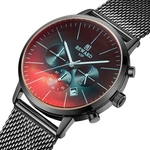 Ficha técnica e caractérísticas do produto Redbey Homens Assista Multifuncionais Sports Quartz Relógio de pulso Stain Aço Belt Relógio Masculino