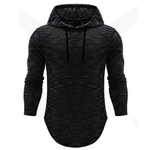 Ficha técnica e caractérísticas do produto Redbey Homens Slim Fit Manga Comprida Camisas Do Músculo Com Capuz Tops Hoodie Tops Casual Básicas