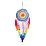 Ficha técnica e caractérísticas do produto Colorido Wind Chime Large 40 centímetros colorido Wind Chime Dream Catcher parede Início Decoração Hanging Ornamento do presente
