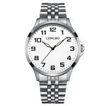 Ficha técnica e caractérísticas do produto Redbey Unisex simples relógio de quartzo Stainless Steel Watchband Casal clássico relógio de pulso de Negócios