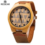 Ficha técnica e caractérísticas do produto Redear SJ 1448-7 Madeira Feminino de relógio de quartzo especial Dial Padrão Leather Strap relógio de pulso