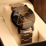 Ficha técnica e caractérísticas do produto REEBONZ Luxo Moda relógio do aço inoxidável Homens de quartzo analógico relógio de pulso