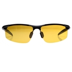 Ficha técnica e caractérísticas do produto Reedoon Men Night Vision óculos polarizados Anti-Brilho Lens alumínio e magnésio Quadro óculos de sol amarelo que conduz os óculos para carro