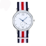 Ficha técnica e caractérísticas do produto Rel¨®gio de pulso Mulheres Homens Casal Nylon Strap Quartz Analog ZLF0162