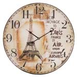 Relógio de Parede Vintage Paris France Kasa Ideia