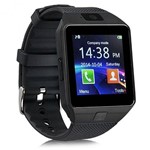 Ficha técnica e caractérísticas do produto Relogio 2017 Smart Watch Dz09 Android Chip Bluetooth Dourado - D Smart