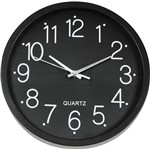 Ficha técnica e caractérísticas do produto Relógio 30cm Redondo 010 Mundial Preto