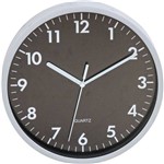 Ficha técnica e caractérísticas do produto Relógio 25cm Redondo Grande 17835 Yazi Preto/prata