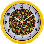 Ficha técnica e caractérísticas do produto Relógio 26cm Redondo Grande Cazza Frutas