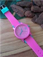 Relógio Adidas Borracha Rosa Neon/tiffany 2571