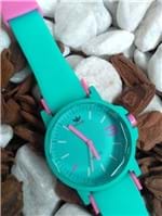 Ficha técnica e caractérísticas do produto Relógio Adidas Borracha Verde Água/rosa 2571