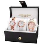 Relogio Akribos Xxiv Ak887Rg Rosé Diamond