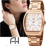 Relógio Ana Hickmann Feminino Rosê Todo em Aço Original AH20079Z