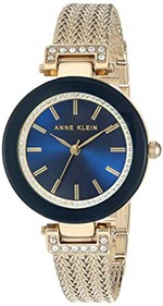 Relógio Anne Klein Cristal Swarovski Gold/Navy Blue AK/1906NVGB