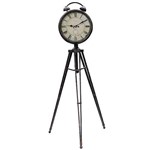 Ficha técnica e caractérísticas do produto Relógio Antigo com Tripé Preto Oldway - 110x50 Cm
