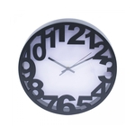 Ficha técnica e caractérísticas do produto Relógio Arredondado Preto 30 x 30 cm