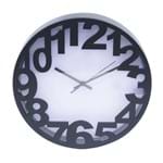 Ficha técnica e caractérísticas do produto Relógio Arredondado Preto 30X30cm