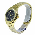 Relogio Atlantis Feminino B3410 Dourado Fundo Preto