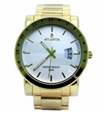 Ficha técnica e caractérísticas do produto Relogio Atlantis Masculino Dourado G3242 Fundo Branco