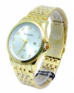 Relogio Masculino Atlantis G3415 Dourado Fundo Branco