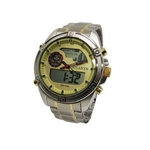 Relogio Atlantis Masculino G3446 Misto Anadigi Fundo Dourado