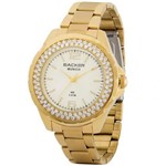 Relógio Backer Feminino Dourado Cristais 3342145f Ch