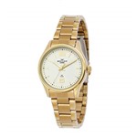 Relógio Backer Feminino Ref: 10273145f Br Clássico Dourado