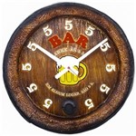 Ficha técnica e caractérísticas do produto Relógio Barril Decorativo de Parede Grande - BAR