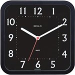 Ficha técnica e caractérísticas do produto Relógio Bells Branco e Borda Branca, Quadrado 21,3X21,3