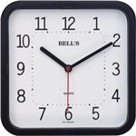 Ficha técnica e caractérísticas do produto Relógio Bells Quadrado Branco C/Borda Branca 21X21