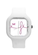 Relógio Bewatch Clássico Fé Pulseira Silicone Branco