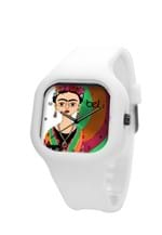 Relógio Bewatch Frida Kahlo Pulseira Silicone Branco