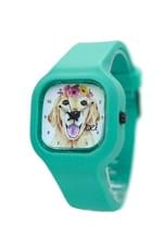 Relógio Bewatch Labrador Golden Pulseira Silicone Turquesa